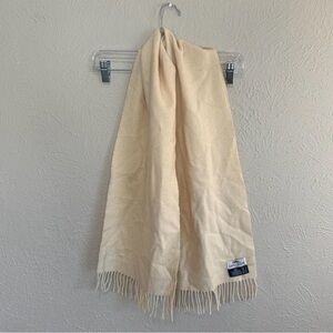 Longchamp Cream Cashmere Scarf